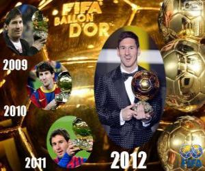yapboz FIFA Ballon d'Or 2012 kazanan Lionel Messi